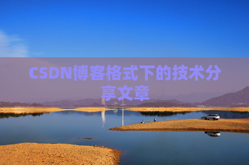 CSDN博客格式下的技术分享文章